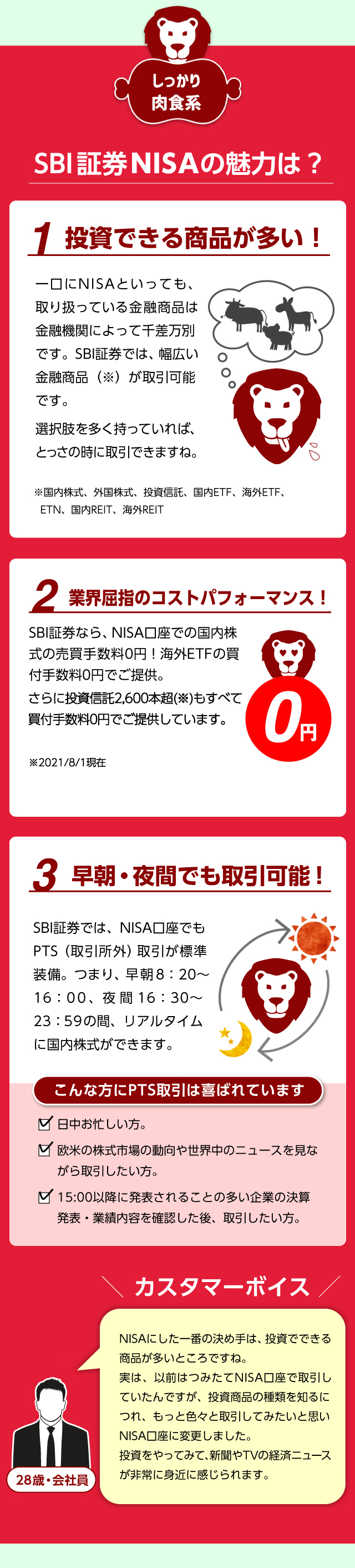 SBI証券NISAの魅力