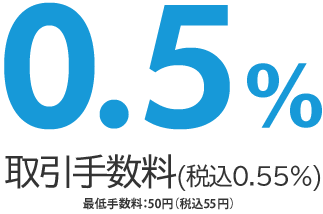 取引手数料0.5%