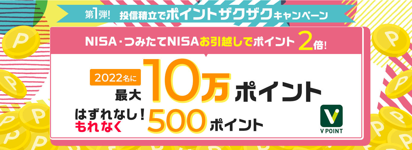 第1弾!投信積立でポイントザクザクキャンペーン