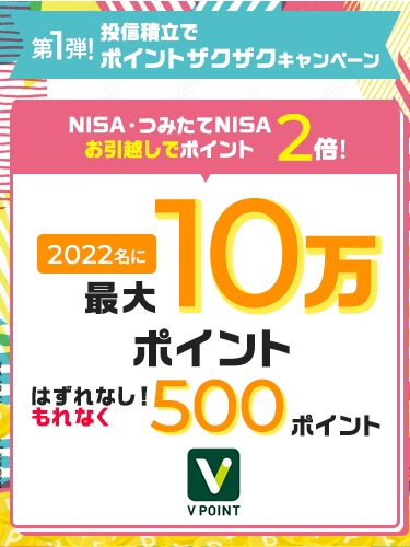 第1弾！投信積立でポイントザクザクキャンペーン