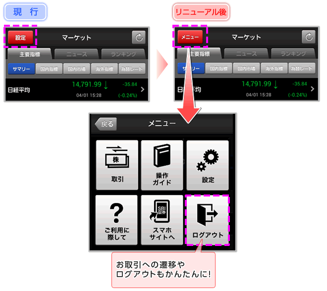 ���j���[�{�^����V��
