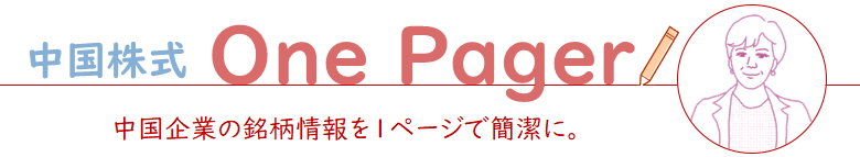 中国株式 One Pager