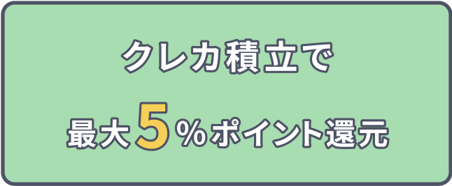 三井住友カードプラチナプリファードクレジットモードで毎月3万円の投信積立(ポイント付与率5%)