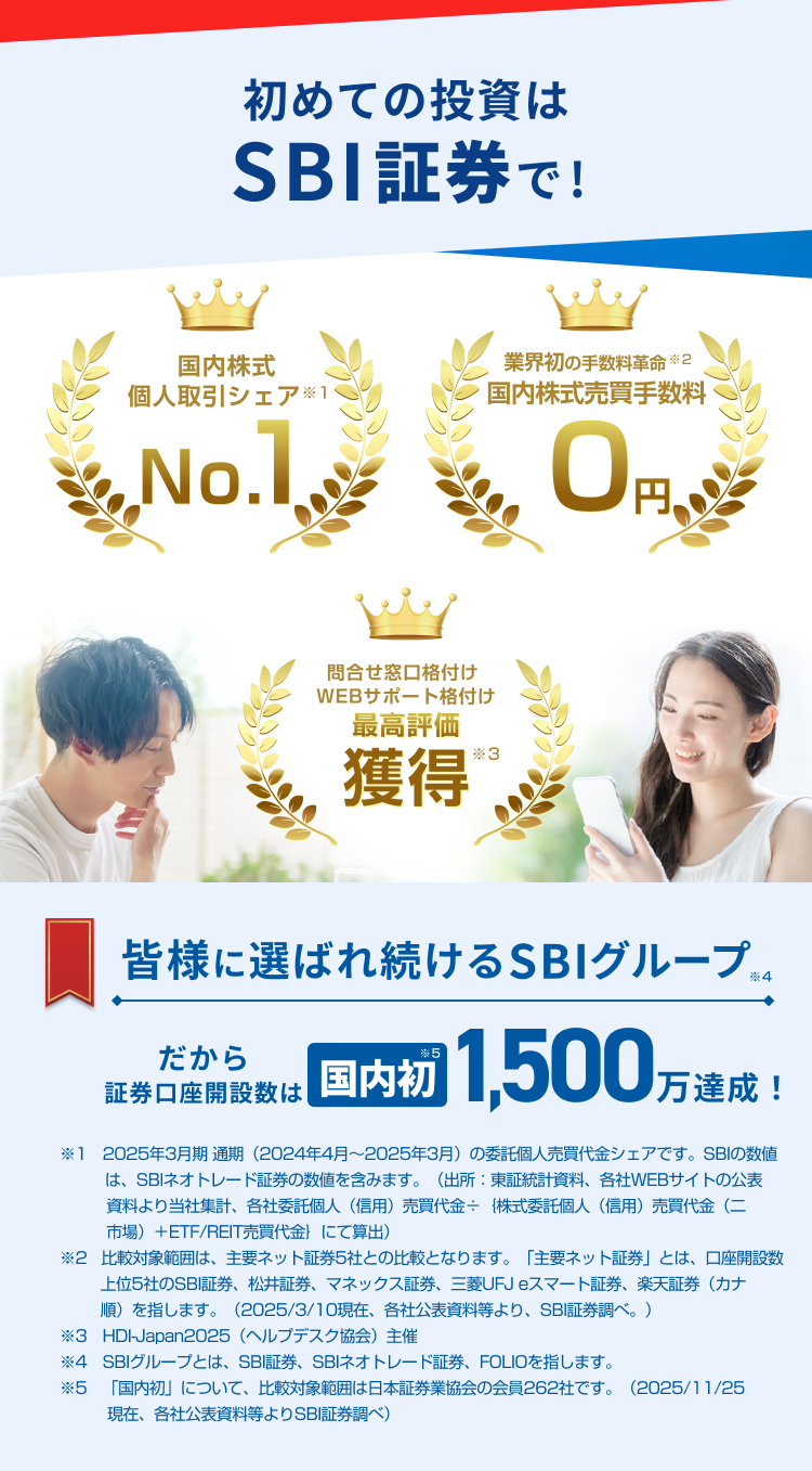 SBIグループ証券口座開設数1,400万突破！