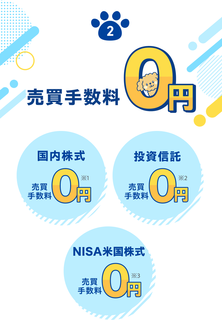 国内株式売買手数料0円 投資信託売買手数料0円 海外ETF売買手数料0円