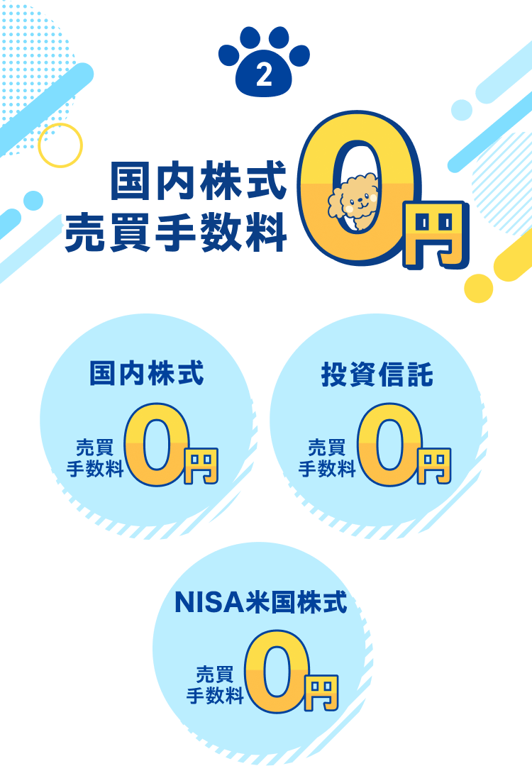国内株式売買手数料0円 投資信託売買手数料0円 海外ETF売買手数料0円