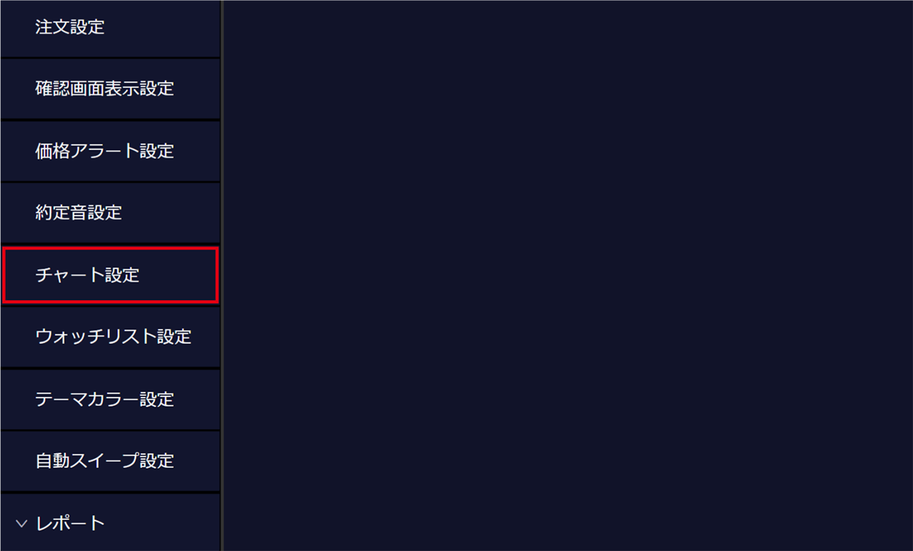 チャートの配色や線種を設定する｜店頭CFD取引サイト 操作ガイド｜SBI証券