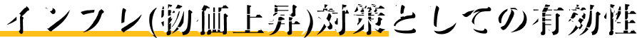 インフレ(物価上昇)対策としての有効性