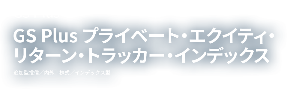 GS Plus プライベート・エクイティ・リターン・トラッカー・インデックス 追加型投信／内外／株式／インデックス型