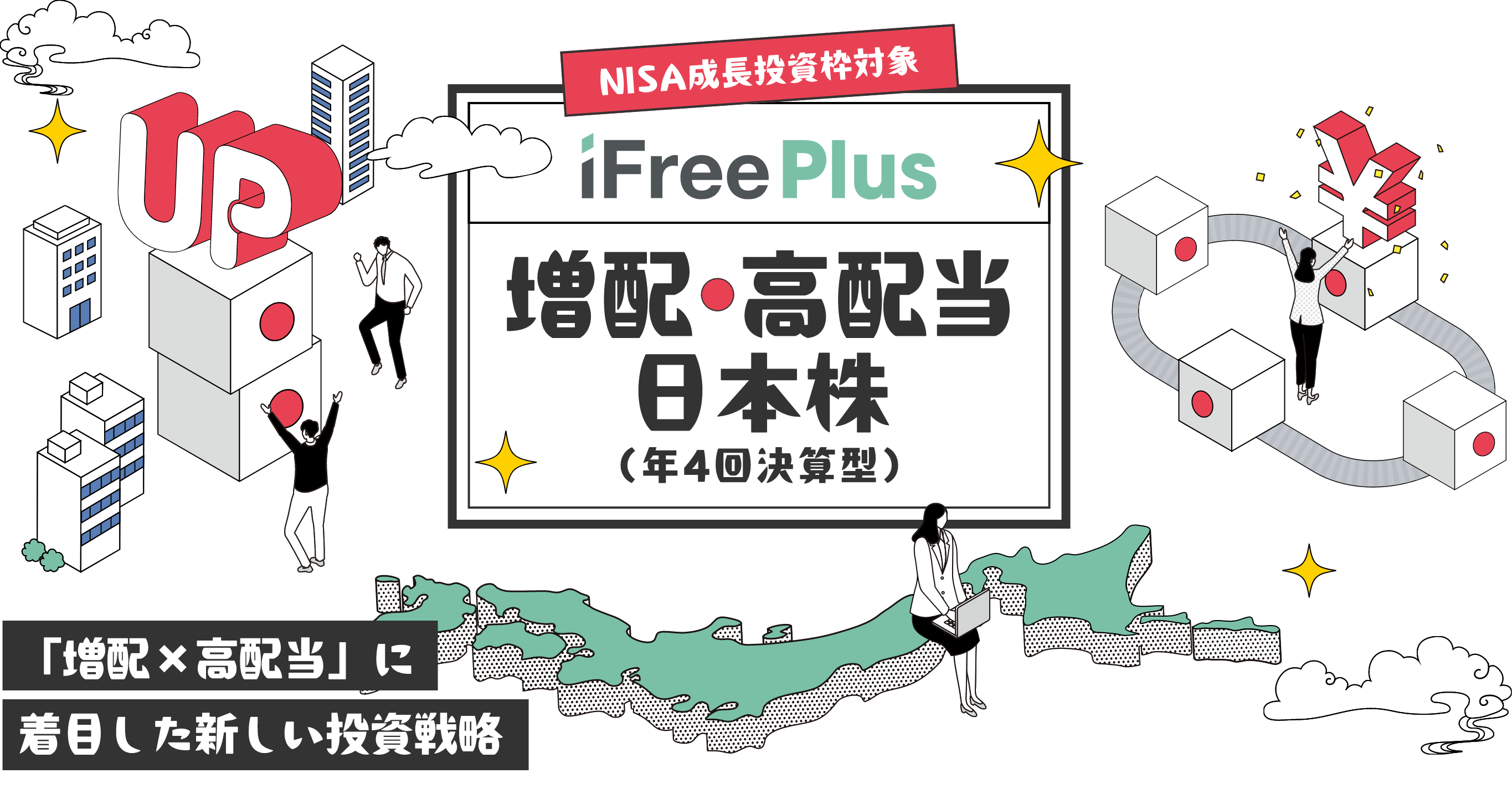 NISA成長投資枠対象 iFreePlus 増配・高配当日本株（年4回決算型） 「増配×高配当」に着目した新しい投資戦略