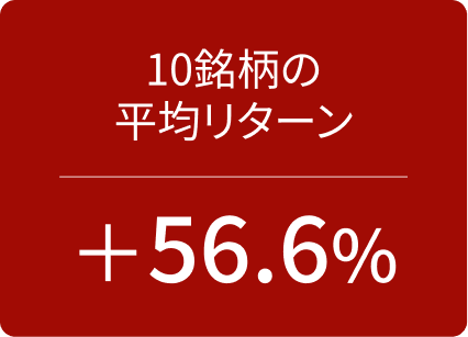 10銘柄の平均リターン +56.6%