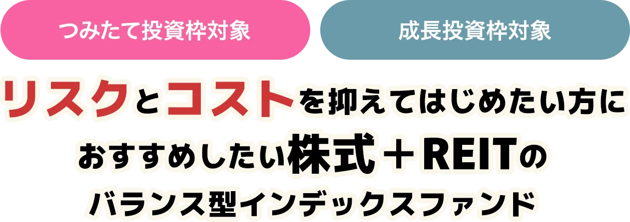 みたて投資枠対象 リスクとコストを抑えて始めたい方におすすめの 株式＋REITのバランス型インデックスファンド