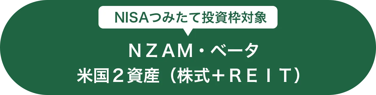 NISAつみたて投資枠対象 ＮＺＡＭ・ベータ　米国２資産（株式＋ＲＥＩＴ）