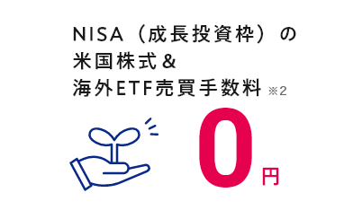 NISA（成長投資枠）の米国株式＆海外ETF売買手数料0円